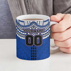 Personalized North Melbourne Kangaroos Ceramic Mug Polynesian Tribal Pattern Heritage Football