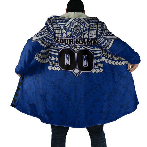 Personalized North Melbourne Kangaroos Cloak Polynesian Tribal Pattern Heritage Football