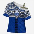 Personalized North Melbourne Kangaroos Cross Shoulder Shirt Polynesian Tribal Pattern Heritage Football
