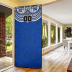 Personalized North Melbourne Kangaroos Door Cover Polynesian Tribal Pattern Heritage Football