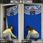 Personalized North Melbourne Kangaroos Door Cover Polynesian Tribal Pattern Heritage Football