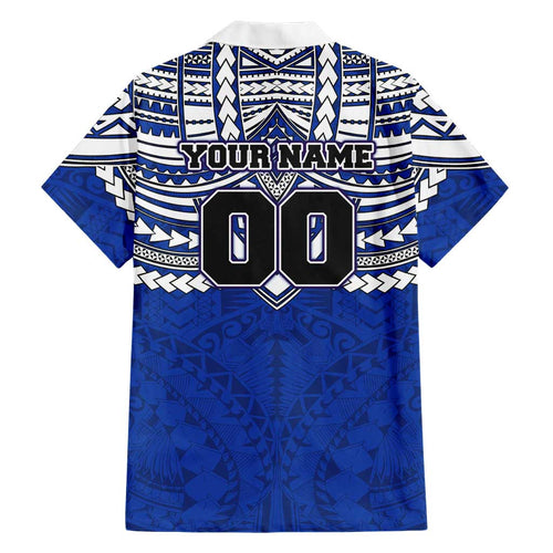 Personalized North Melbourne Kangaroos Family Matching Short Sleeve Bodycon Dress and Hawaiian Shirt Polynesian Tribal Pattern Heritage Football