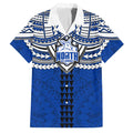 Personalized North Melbourne Kangaroos Family Matching Summer Maxi Dress and Hawaiian Shirt Polynesian Tribal Pattern Heritage Football