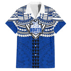 Personalized North Melbourne Kangaroos Family Matching Summer Maxi Dress and Hawaiian Shirt Polynesian Tribal Pattern Heritage Football