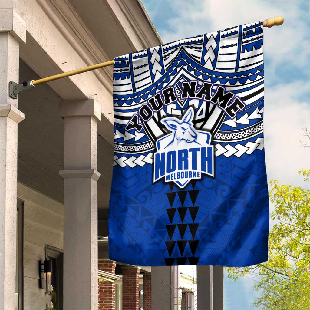 Personalized North Melbourne Kangaroos Garden Flag Polynesian Tribal Pattern Heritage Football