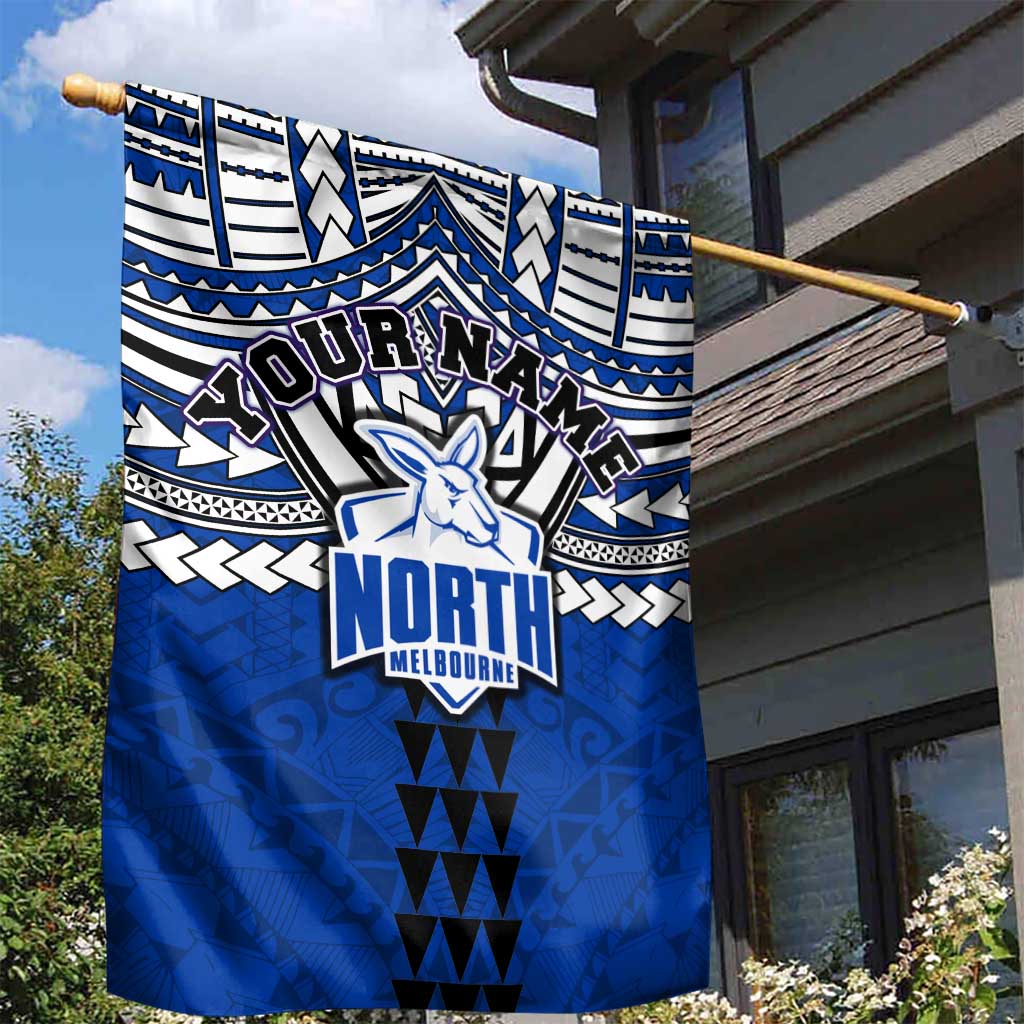 Personalized North Melbourne Kangaroos Garden Flag Polynesian Tribal Pattern Heritage Football