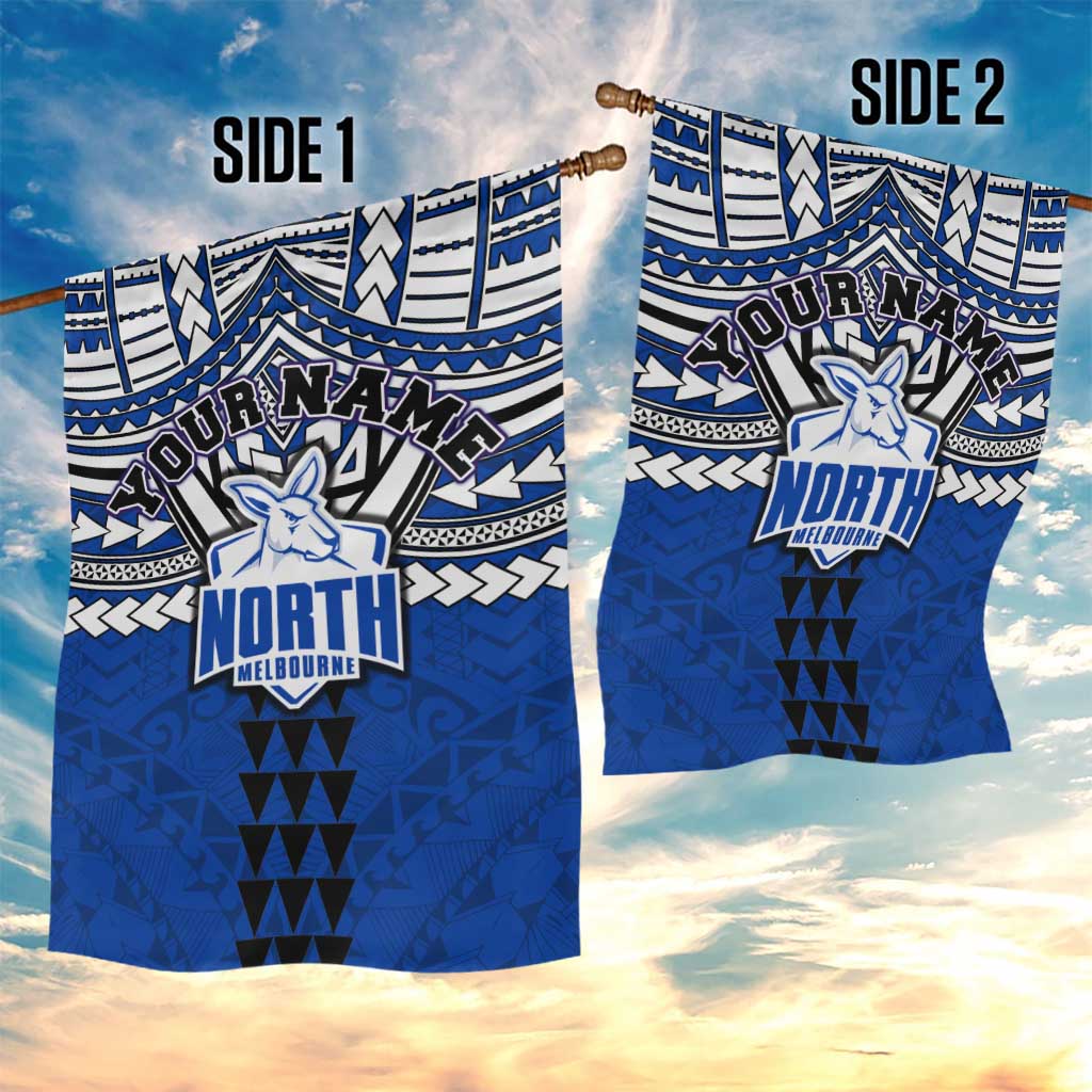 Personalized North Melbourne Kangaroos Garden Flag Polynesian Tribal Pattern Heritage Football