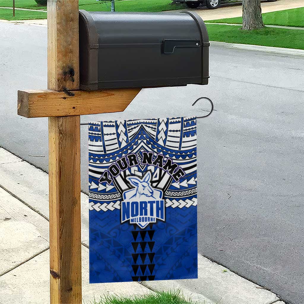 Personalized North Melbourne Kangaroos Garden Flag Polynesian Tribal Pattern Heritage Football