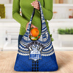 Personalized North Melbourne Kangaroos Grocery Bag Polynesian Tribal Pattern Heritage Football