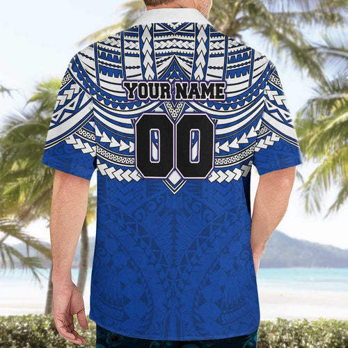Personalized North Melbourne Kangaroos Hawaiian Shirt Polynesian Tribal Pattern Heritage Football