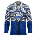 Personalized North Melbourne Kangaroos Hockey Jersey Polynesian Tribal Pattern Heritage Football