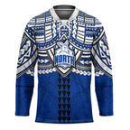 Personalized North Melbourne Kangaroos Hockey Jersey Polynesian Tribal Pattern Heritage Football