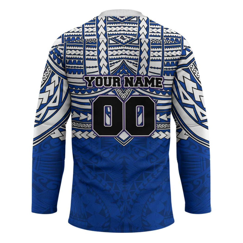 Personalized North Melbourne Kangaroos Hockey Jersey Polynesian Tribal Pattern Heritage Football