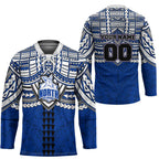 Personalized North Melbourne Kangaroos Hockey Jersey Polynesian Tribal Pattern Heritage Football