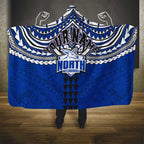 Personalized North Melbourne Kangaroos Hooded Blanket Polynesian Tribal Pattern Heritage Football