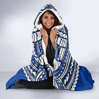 Personalized North Melbourne Kangaroos Hooded Blanket Polynesian Tribal Pattern Heritage Football