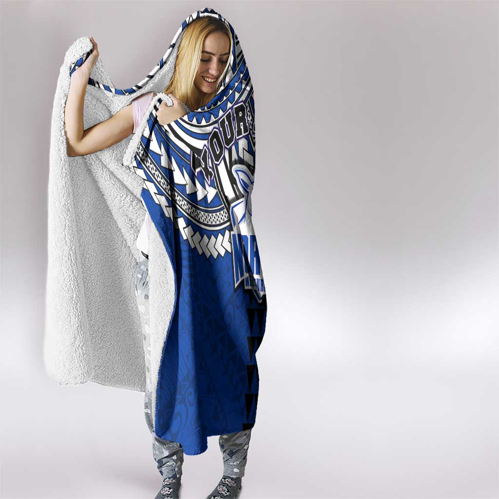 Personalized North Melbourne Kangaroos Hooded Blanket Polynesian Tribal Pattern Heritage Football