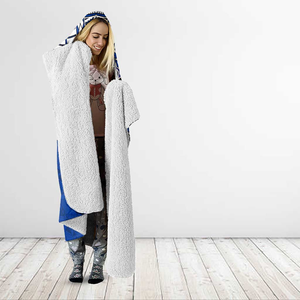Personalized North Melbourne Kangaroos Hooded Blanket Polynesian Tribal Pattern Heritage Football