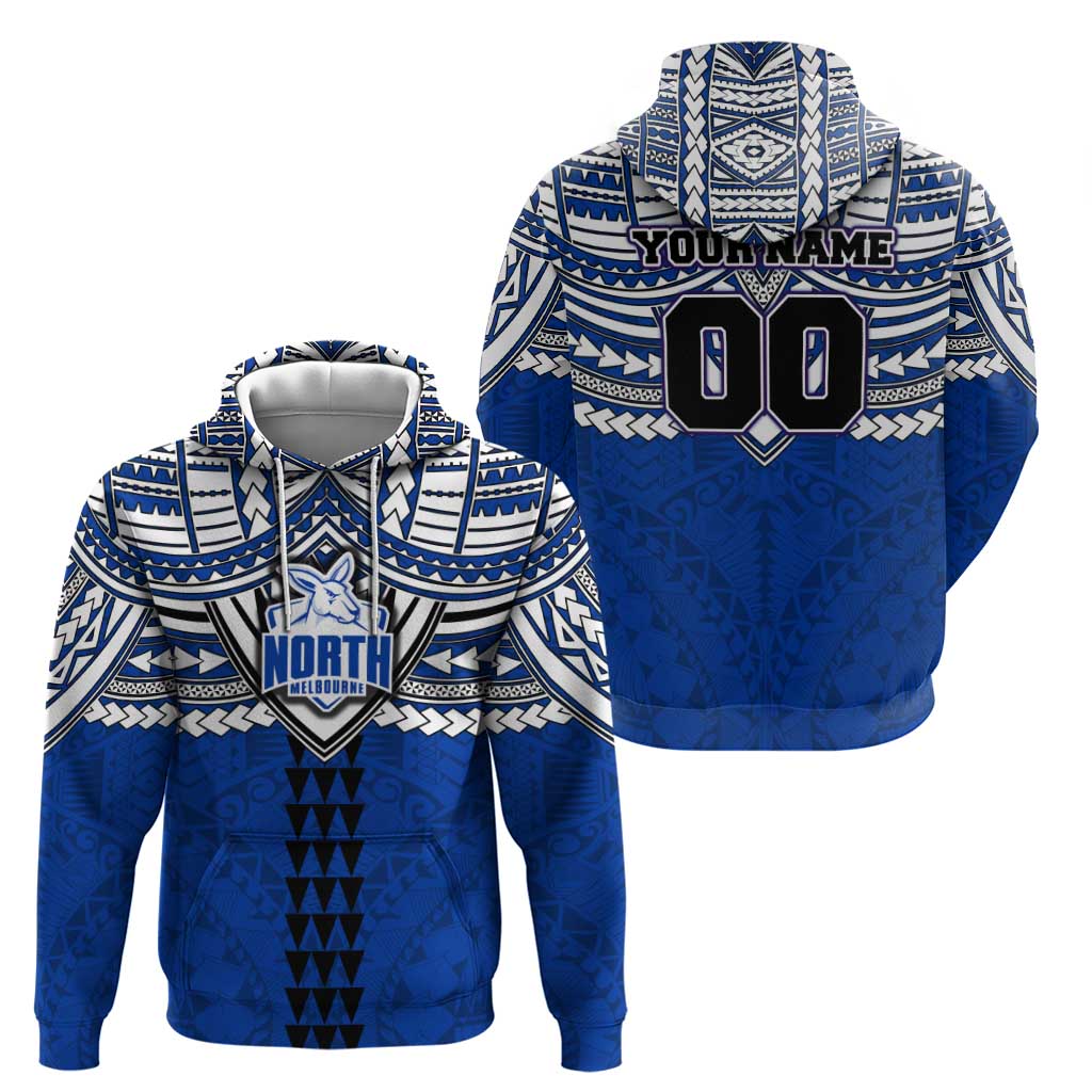 Personalized North Melbourne Kangaroos Hoodie Polynesian Tribal Pattern Heritage Football