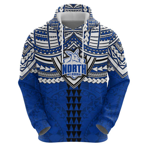 Personalized North Melbourne Kangaroos Hoodie Polynesian Tribal Pattern Heritage Football