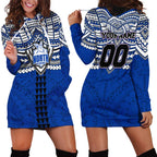 Personalized North Melbourne Kangaroos Hoodie Dress Polynesian Tribal Pattern Heritage Football
