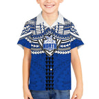 Personalized North Melbourne Kangaroos Kid Hawaiian Shirt Polynesian Tribal Pattern Heritage Football