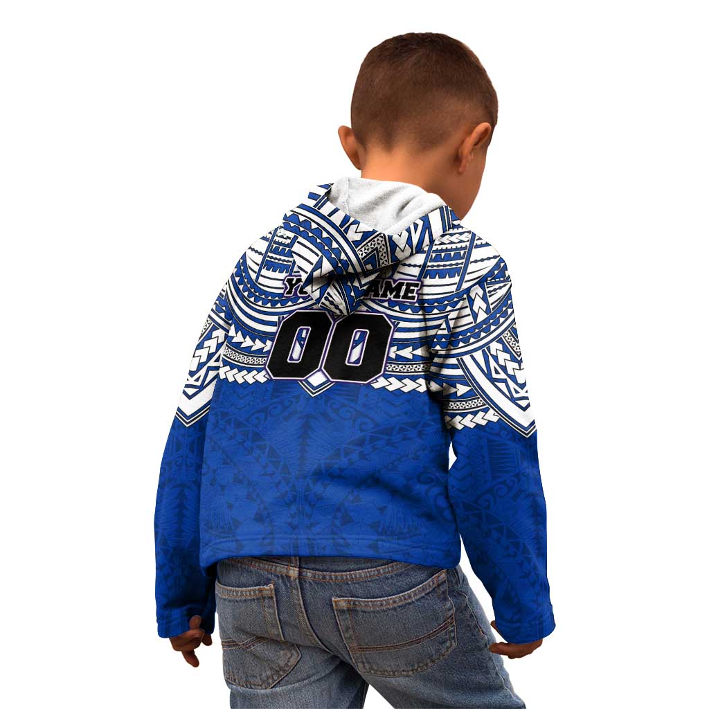 Personalized North Melbourne Kangaroos Kid Hoodie Polynesian Tribal Pattern Heritage Football