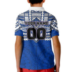 Personalized North Melbourne Kangaroos Kid Polo Shirt Polynesian Tribal Pattern Heritage Football