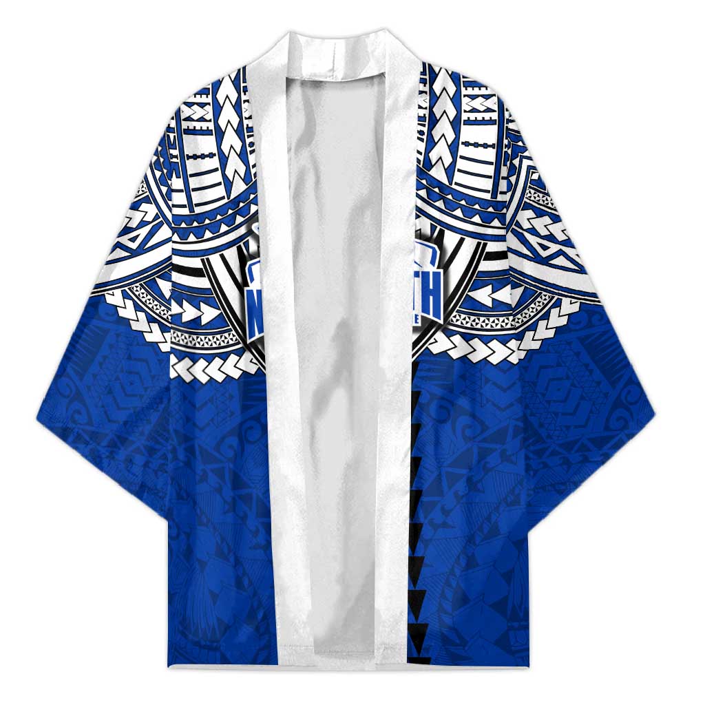 Personalized North Melbourne Kangaroos Kimono Polynesian Tribal Pattern Heritage Football