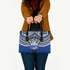 Personalized North Melbourne Kangaroos Leather Bag Polynesian Tribal Pattern Heritage Football