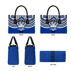 Personalized North Melbourne Kangaroos Leather Bag Polynesian Tribal Pattern Heritage Football