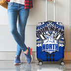 Personalized North Melbourne Kangaroos Luggage Cover Polynesian Tribal Pattern Heritage Football