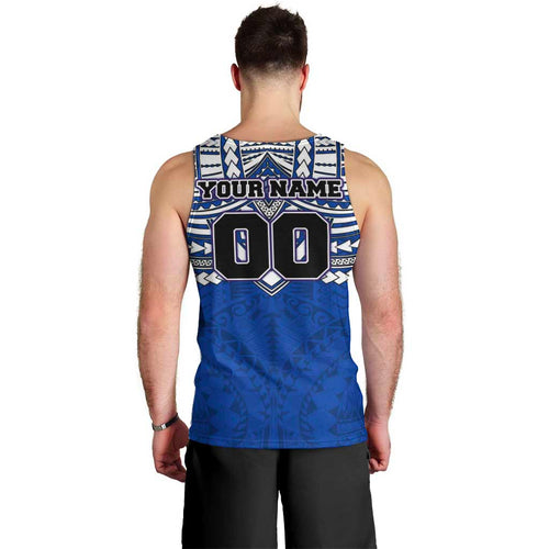 Personalized North Melbourne Kangaroos Men Tank Top Polynesian Tribal Pattern Heritage Football