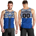 Personalized North Melbourne Kangaroos Men Tank Top Polynesian Tribal Pattern Heritage Football