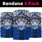Personalized North Melbourne Kangaroos Neck Gaiter Polynesian Tribal Pattern Heritage Football