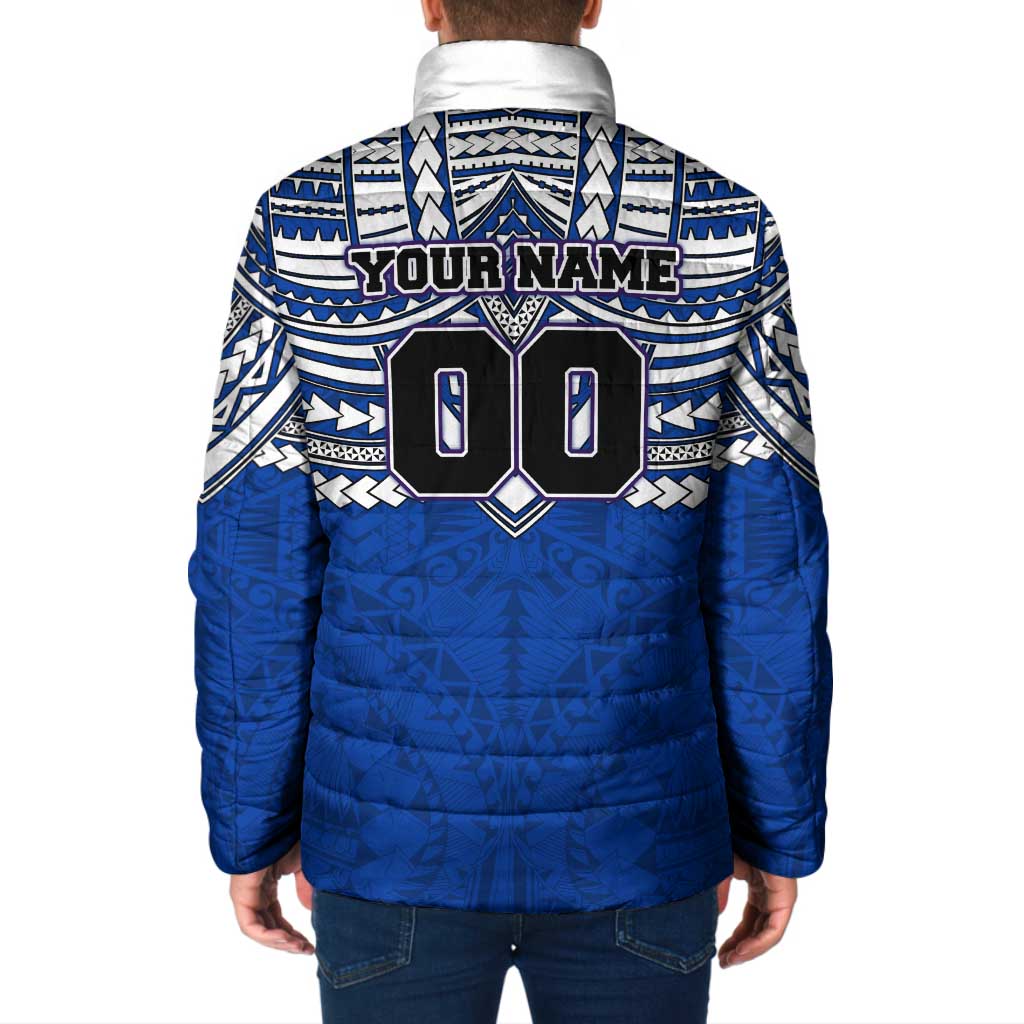 Personalized North Melbourne Kangaroos Padded Jacket Polynesian Tribal Pattern Heritage Football