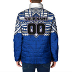 Personalized North Melbourne Kangaroos Padded Jacket Polynesian Tribal Pattern Heritage Football