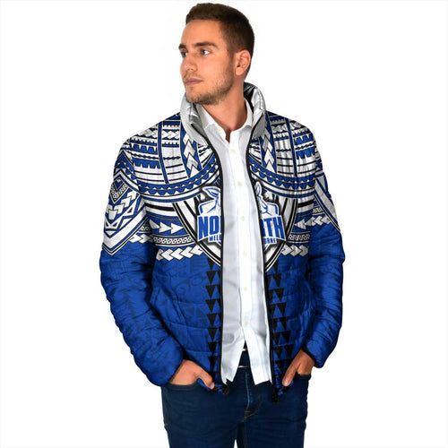 Personalized North Melbourne Kangaroos Padded Jacket Polynesian Tribal Pattern Heritage Football