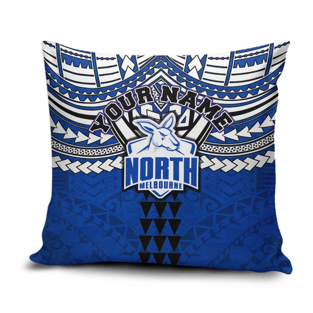 Personalized North Melbourne Kangaroos Pillow Cover Polynesian Tribal Pattern Heritage Football