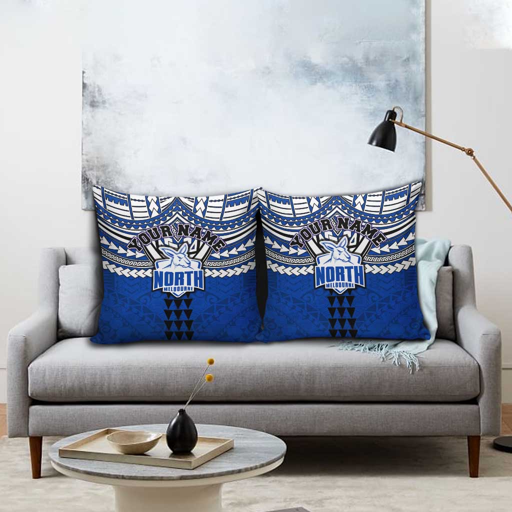 Personalized North Melbourne Kangaroos Pillow Cover Polynesian Tribal Pattern Heritage Football