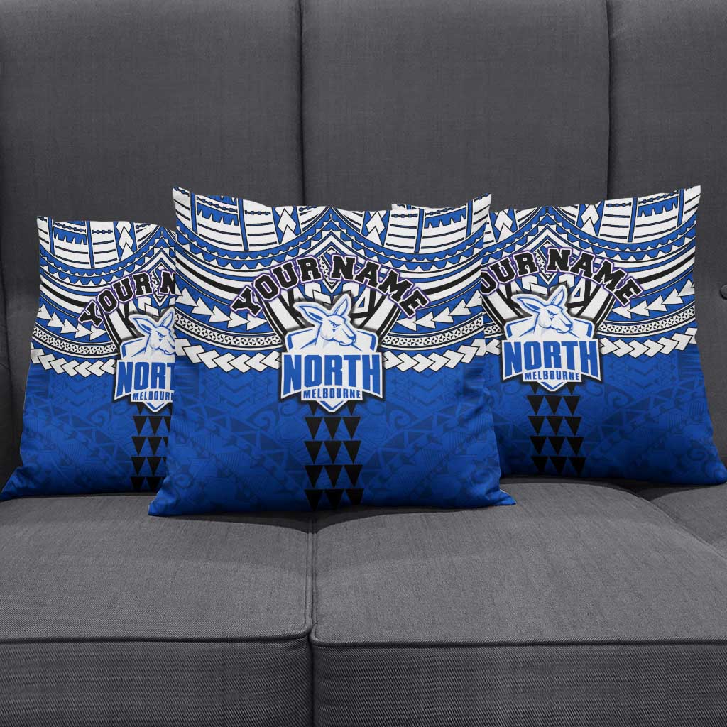 Personalized North Melbourne Kangaroos Pillow Cover Polynesian Tribal Pattern Heritage Football
