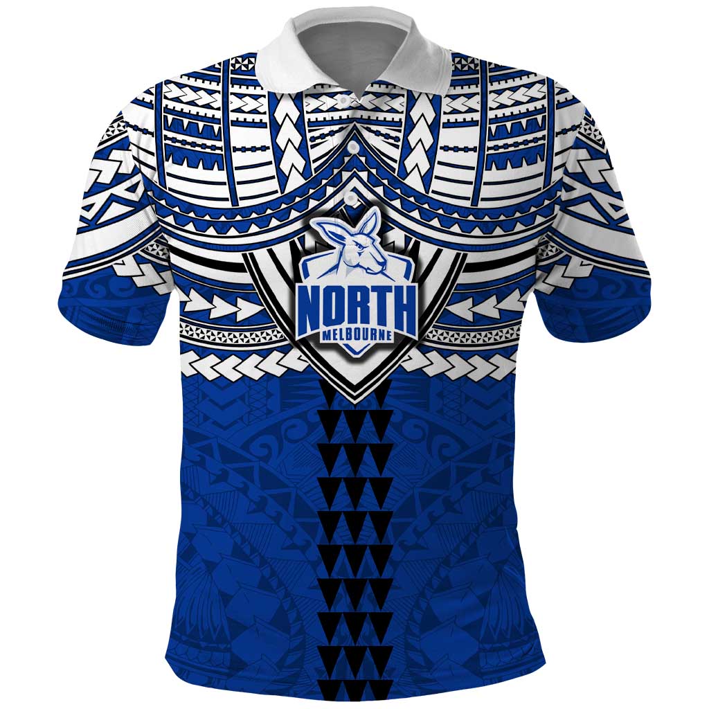 Personalized North Melbourne Kangaroos Polo Shirt Polynesian Tribal Pattern Heritage Football