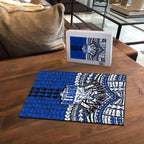Personalized North Melbourne Kangaroos Puzzle Polynesian Tribal Pattern Heritage Football