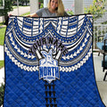 Personalized North Melbourne Kangaroos Quilt Polynesian Tribal Pattern Heritage Football