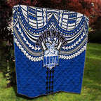 Personalized North Melbourne Kangaroos Quilt Polynesian Tribal Pattern Heritage Football