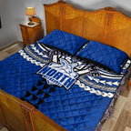 Personalized North Melbourne Kangaroos Quilt Bed Set Polynesian Tribal Pattern Heritage Football