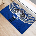 Personalized North Melbourne Kangaroos Rubber Doormat Polynesian Tribal Pattern Heritage Football
