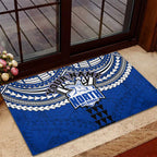 Personalized North Melbourne Kangaroos Rubber Doormat Polynesian Tribal Pattern Heritage Football