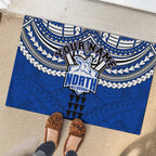 Personalized North Melbourne Kangaroos Rubber Doormat Polynesian Tribal Pattern Heritage Football