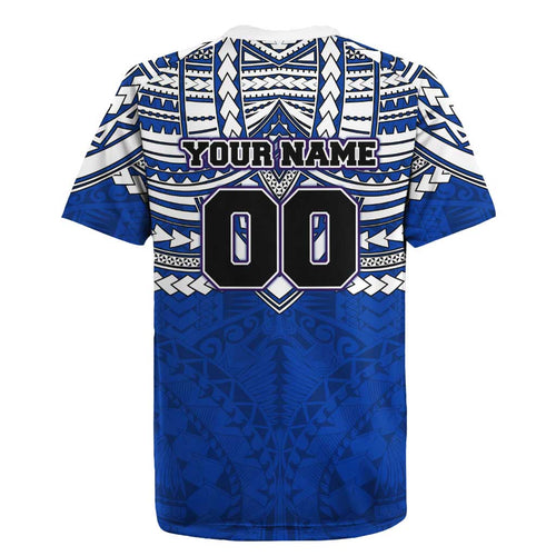 Personalized North Melbourne Kangaroos Rugby Jersey Polynesian Tribal Pattern Heritage Football